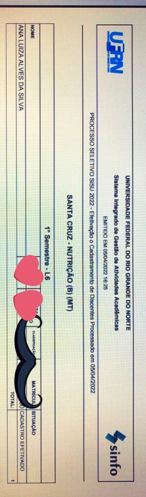 Analu0018's tweet photo. Eu passeeeii! Nutri, aí vou eeuu ✨💚#enem #sisu #ufrn #nutri #facisa #sisu2022 https://t.co/4PiTSmwmfm