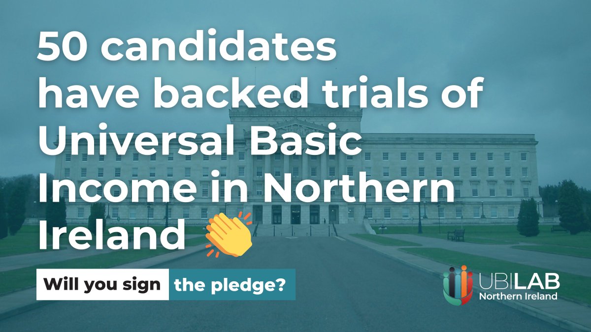 🔥𝐍𝐨𝐰 𝐰𝐞'𝐫𝐞 𝐬𝐮𝐜𝐤𝐢𝐧𝐠 𝐝𝐢𝐞𝐬𝐞𝐥!🔥

50 candidates, (YES, 50 candidates!), have signed our #NIPledgeForUBI 🥳

We're delighted so many candidates are committed to trials of UBI in NI but we want even more!

Add your name to the pledge!
✍️👇
ubilabnetwork.org/pledge-for-ubi…