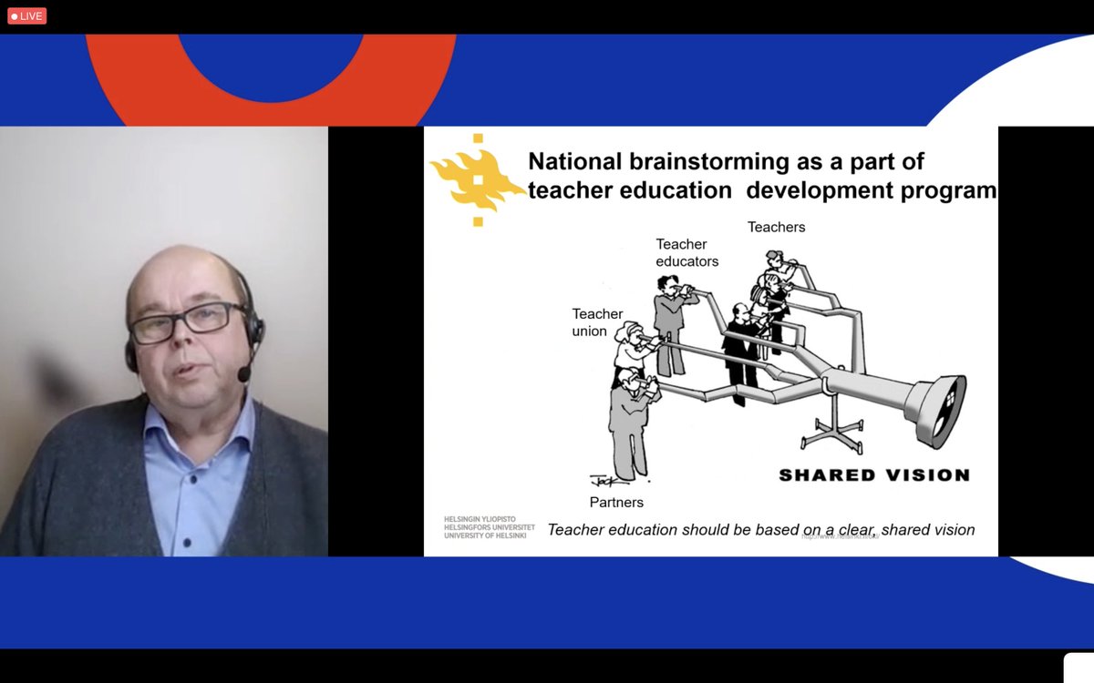 NordicCtrIndia's tweet photo. Prof Jari Lavonen #ncimember @helsinkiuni speaking at the @NordicCtrIndia and @GINTL21 webinar on Reforming Teacher Education in the 21st century' #GINTLIndia #GINTL #NCI #Education #EducationScience #FinlandIndia https://t.co/8aua6ESzNN