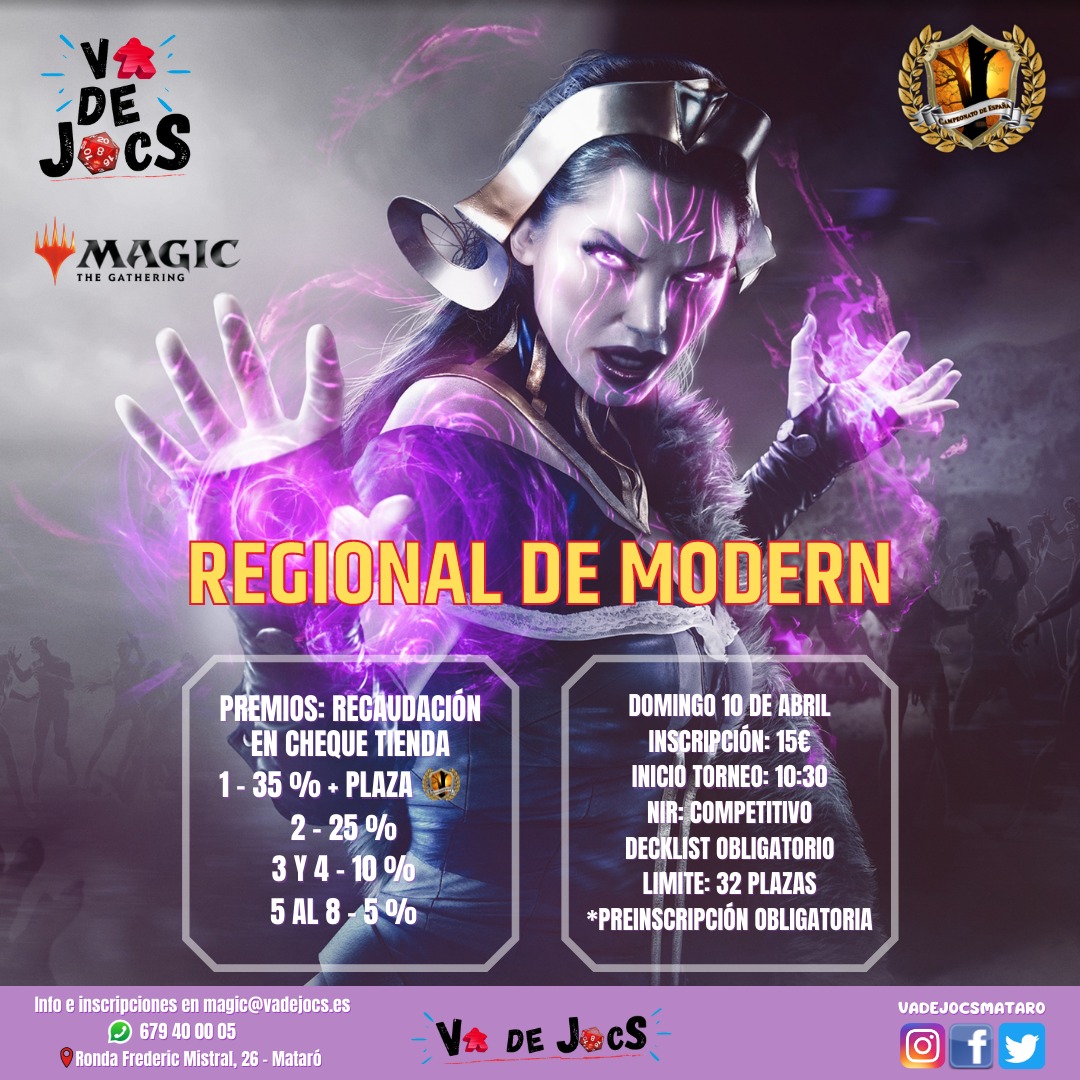 Regional de Modern completo para este domingo 10 de Abril! Empezamos a inscribir a la lista de espera.
Adjuntamos también un plano de los sitios cercanos de parking para que os sea más fácil llegar. Nos vemos el domingo!
#mtg #MagicTheGathering