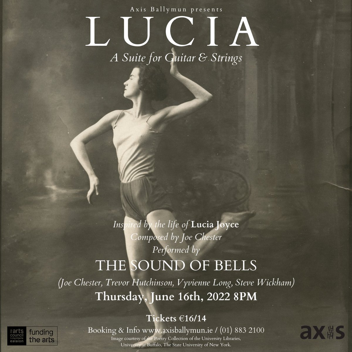 📣NEW SHOW ANNOUNCEMENT📣

Lucia: A Suite for Guitar and Strings

axis Ballymun is delighted to present the world premiere of ‘LUCIA’ - a suite for guitar and strings composed by multi-award nominated musician @joechester_ 

🌟TICKETS ON SALE MONDAY 🌟
axisballymun.ticketsolve.com/shows/11736245…