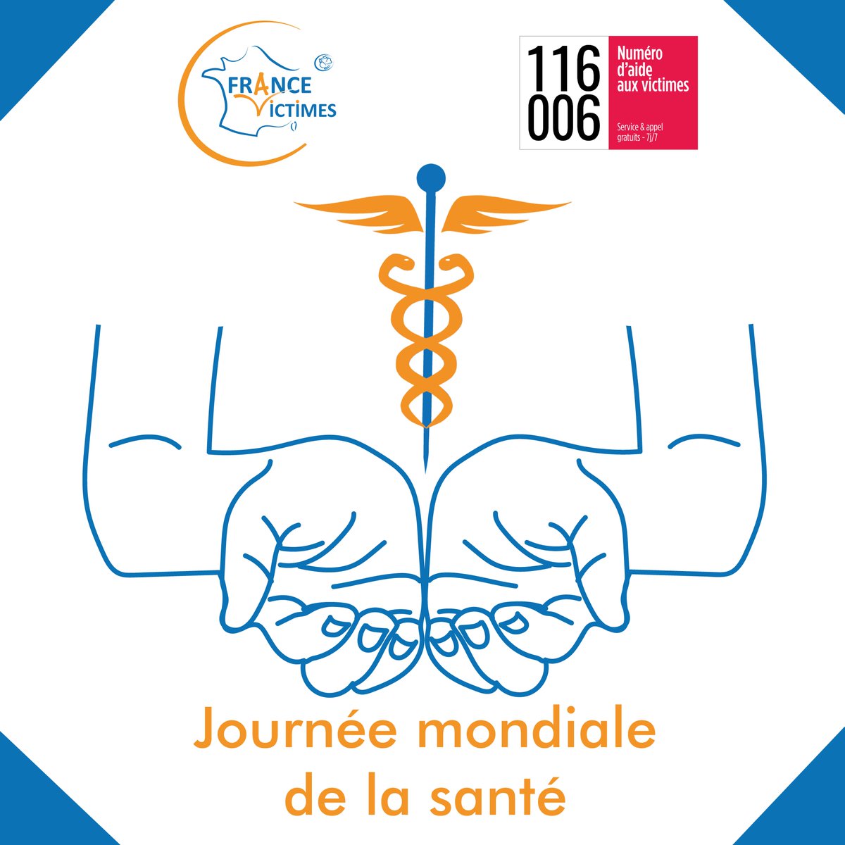 FranceVictimes's tweet photo. 📌 #JourneeMondialedelasante 

🚩 #Violences #Harcèlement #Escroquerie #Accident etc. peuvent jouer sur la santé #physique et/ou #mentale de la #victime, proche, témoin direct.

👥 Pour aider, le réseau France Victimes garantit une prise en charge globale et pluridisciplinaire : https://t.co/oRmDnzpRHt