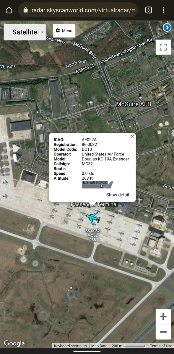 scan_sky's tweet photo. #USAF - KC-10A Extender - 86-0032 - #GOLD21/#MC32
Currently Pinging On The Deck At McGuire AFB 🇺🇸
Should Be Shortly Routing To Morón Air Base 🇪🇸 With - #USAF - KC-10A Extender - 85-0028 - #GOLD31 https://t.co/CQOF5xGqhD
