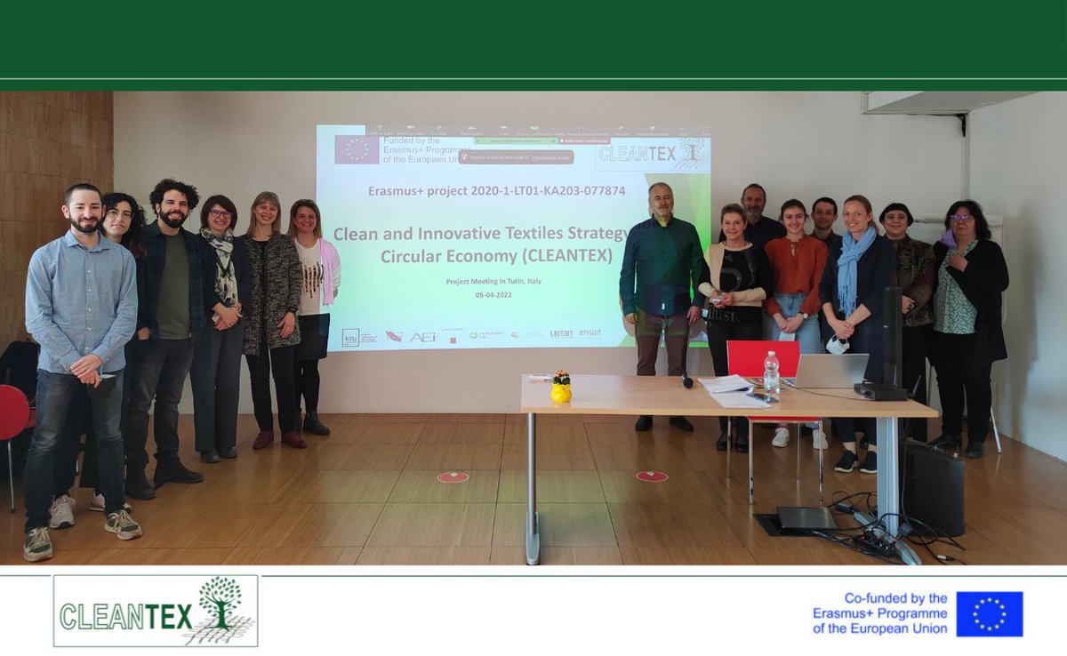 textils_cat's tweet photo. We have been in Torino, participating at a #CLEANTEXproject meeting.
The #cluster participates in the project as a partner to provide the Catalan advanced textiles’ industry with innovative resources on #circulareconomy and #ecodesign.
#sustainability #advancedtextiles https://t.co/5rp4CSuOza