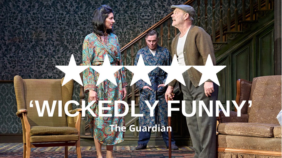 ⭐️⭐️⭐️⭐️⭐️
Fantastic reviews coming in for <a href="/TheatreRBath/">Theatre Royal Bath</a> Productions #TheHomecoming 
🌠#ShanayaRafaat <a href="/mfhorne/">Mathew Horne</a> &amp; #KeithAllen 
📷 Manuel Harlan
Playing <a href="/TheatreRBath/">Theatre Royal Bath</a> until Saturday before a National tour