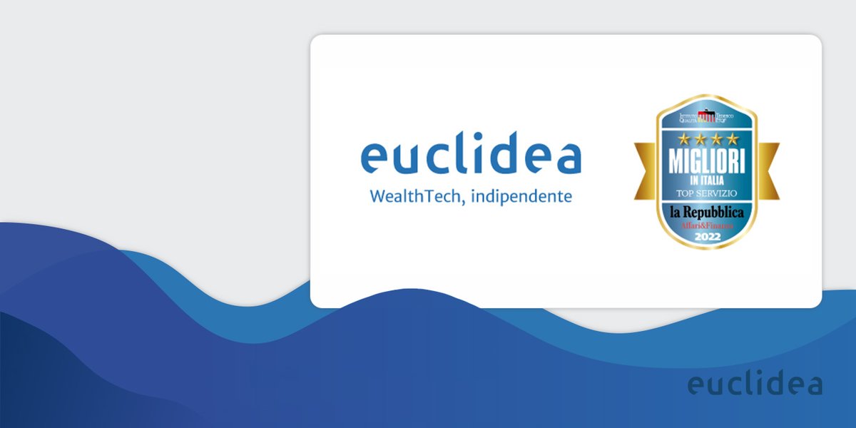 Siamo lieti di comunicarvi <a href="/EuclideaSIM/">Euclidea</a> è stata premiata tra i migliori in Italia inerenti al suo settore "Consulenza Finanziaria Indipendente" per l'anno 2021/2022!🏆

La ricerca è stata condotta da Istituto Tedesco Qualità e Finanza testando il servizio su oltre 250.000 utenti!