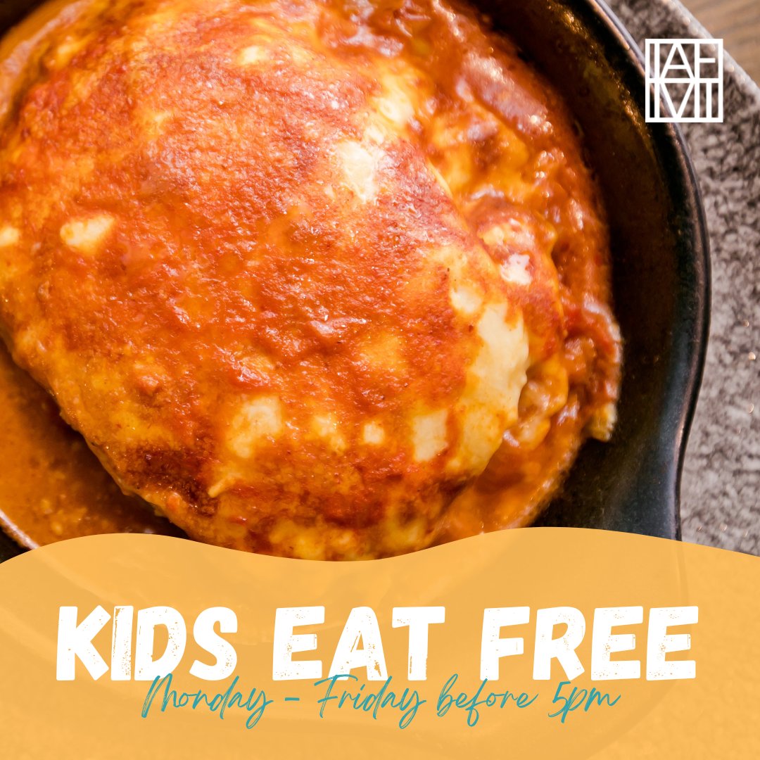 Don't forget - kids eat free this week!🤸‍♂️

Enjoy one free kids meal with eery adult main before 5pm today and tomorrow.🤩

Excludes wraps and meze.

#kent #kenthalfterm #thingstodoinkent
