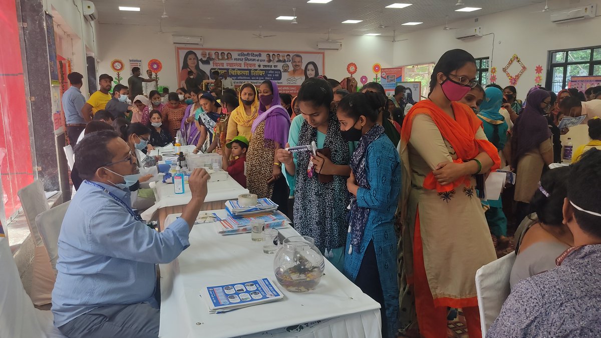 PublicSdmc's tweet photo. @SDMC_Official @OfficialSdmc @MoHFW_INDIA @nvbdcpmohfw Awareness on Prevention and Control of Vector Borne Diseases by Public Health Department South Zone during World Health Day 2022 https://t.co/C8sZJJ0NiZ
