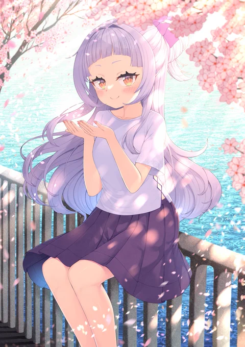 桜とシオンちゃん
#シオンの書物 
