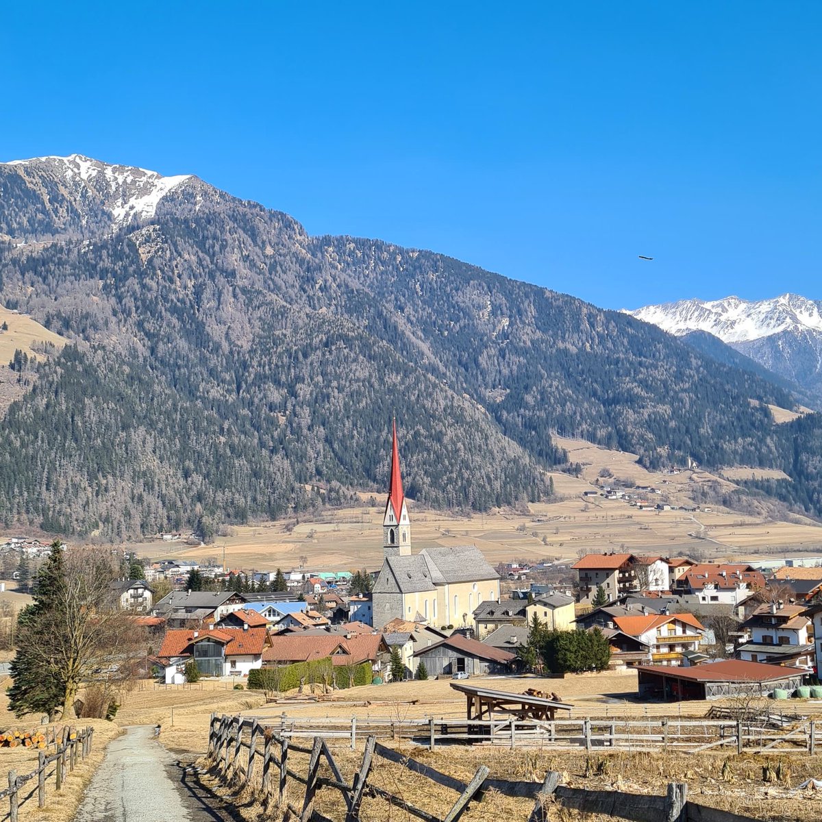 visitsouthtyrol's tweet photo. The rays of the #sun warming our faces, the majestic #peaks embracing us, the energy of nature awakening. With our #livepictures you can already expierience South Tyrolean spring at home. #Southtyrol https://t.co/wPiIAuv965