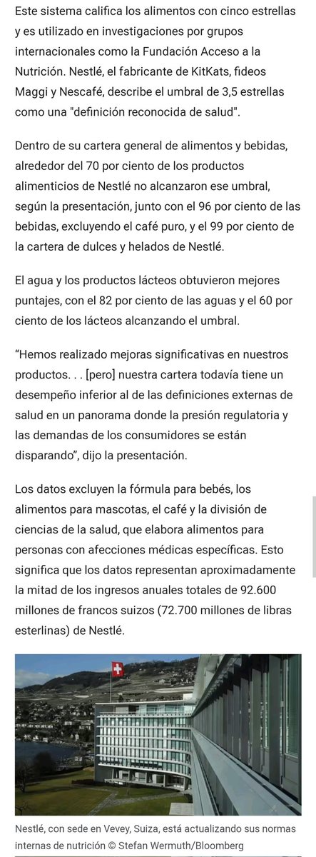 DeMetabolismo's tweet photo. "La compañía de alimentos más grande del 🌍, Nestlé, reconoció q más del 60% de sus principales productos de alimentos y bebidas no cumplen con una "definición reconocida de salud" y que "algunas de nuestras categorías/productos nunca serán 'saludables'" ⚠️
#keto #metodogrez https://t.co/p4o8Im2f7N