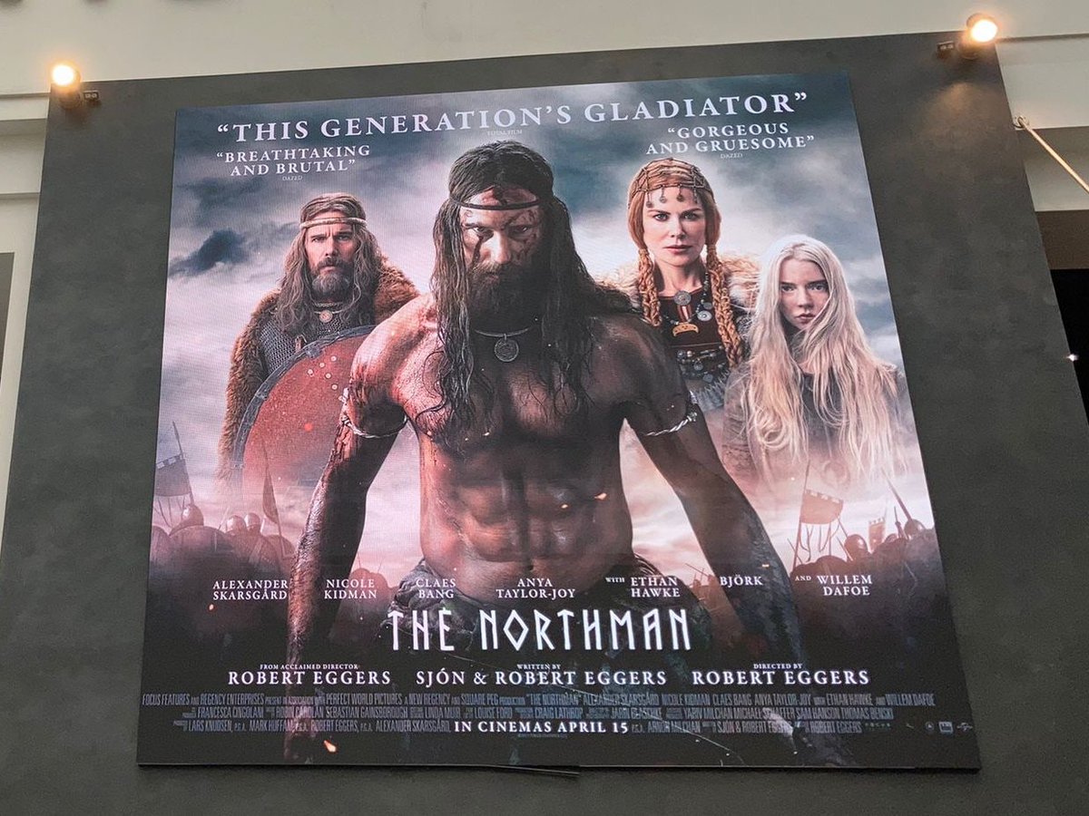 Well done to everyone that worked on this beast of a film! It was awesome.

Go see it when it comes out on April 15th.

#TheNorthman #madeinnorthernireland #niscreen #northernireland #belfastfilmfestival #cineworld