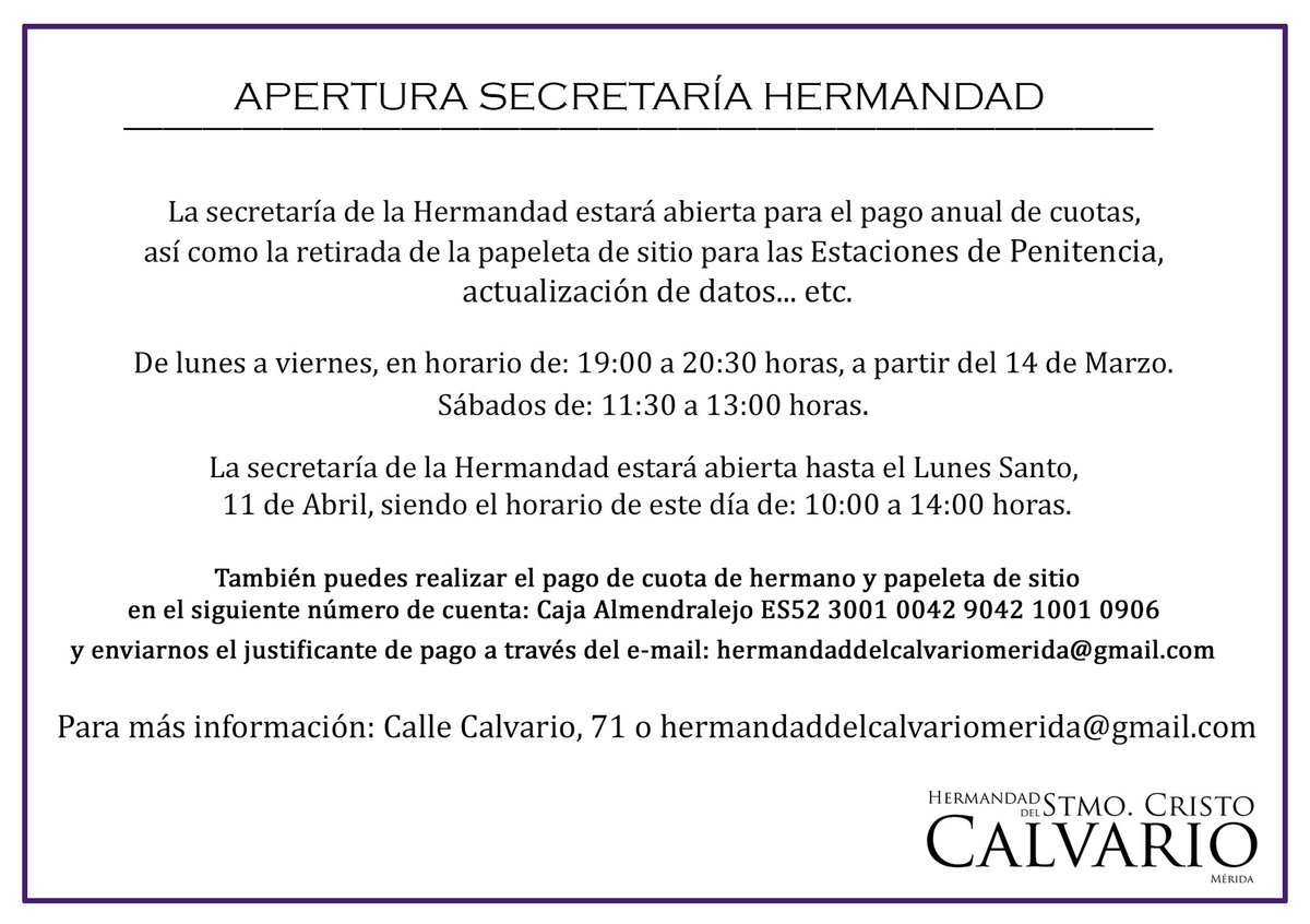 Hermandad del Calvario -Oficial- tweet media