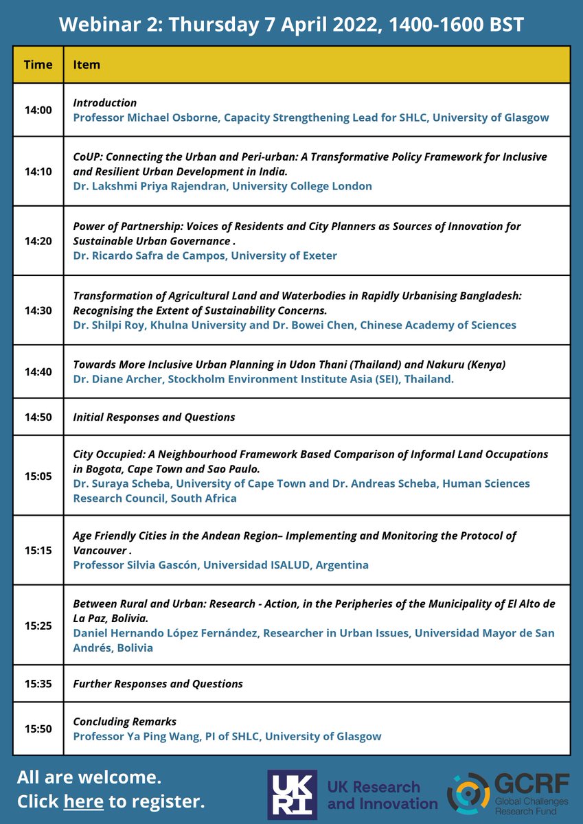 Happy to talk at the <a href="/SHLC_Cities/">SHLC</a> Webinar series on our <a href="/CoUP_2020/">CoUP</a> project on #peri-urban development in #Chennai #impact #research #collaboration <a href="/ESRC/">Economic and Social Research Council</a> <a href="/BartlettArchUCL/">The Bartlett School of Architecture, UCL</a> <a href="/UCL_Global/">UCL Global Engagement</a>