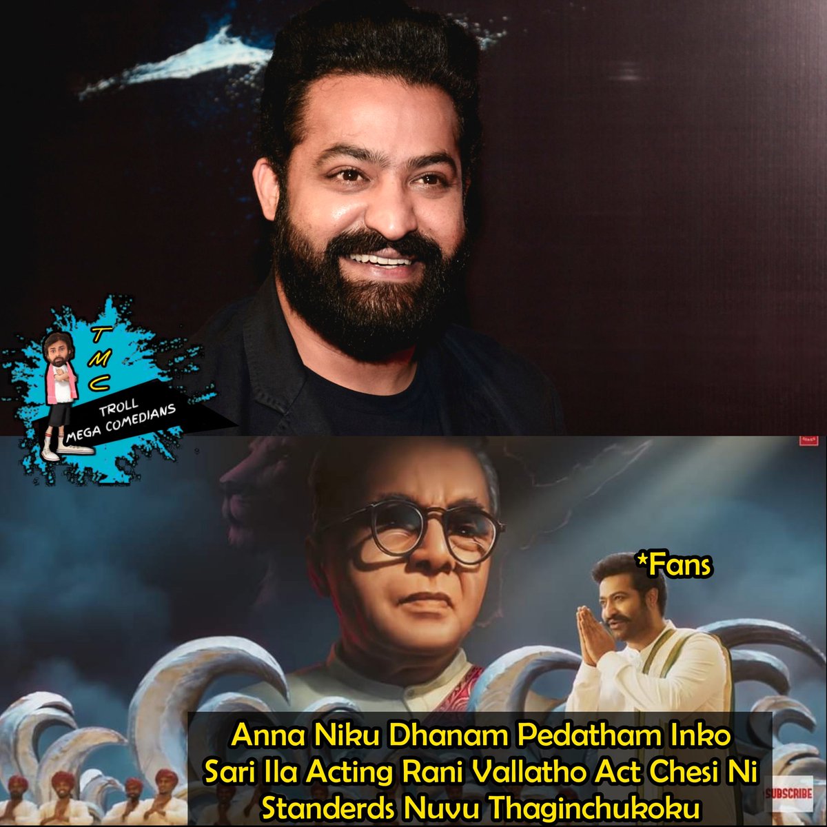 TMCOffl's tweet photo. Anna @tarak9999 kastha venuka kuda chusuko backstabbing chesey vallu challa mandhi unaru 
Ee #cheddy gaditho act chesi ni Standerds thaginchukunav ....last ga acting,dance rani #pawala gadi fans kuda ni acting gurinchi comments chesthunaru 🤦🏻🤦🏻 https://t.co/ykB6VmQ4Uc