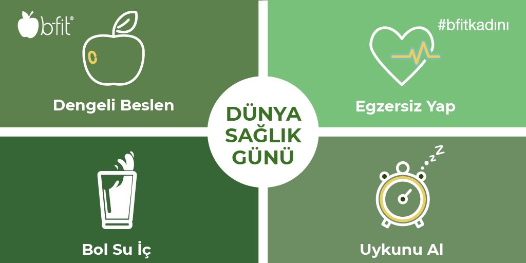 Sağlığın Formülü Belli 💚👊🏼🍏 7 Nisan Dünya Sağlık Günü kutlu olsun! #bfitkadını #dünyasağlıkgünü
