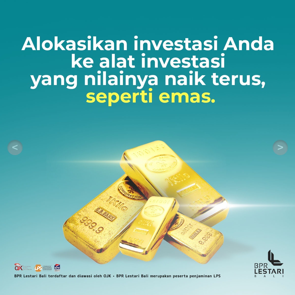 BPRLestari's tweet photo. Yuk! Amankan dana Anda dengan #CicilEmas BPR Lestari, cicilan mulai dari Rp 100.000 per bulan, Anda sudah bisa menyiapkan masa depan untuk 30 tahun ke depan.
Info selengkapnya KLIK LINK di BIO
#BPRLestari #CicilEmas https://t.co/zvfMQvzAWF