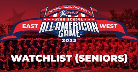 *Breaking News* 2022 PGF All American Watchlist announced!bit.ly/3jfOsIa 

<a href="/ExtraInningSB/">EXTRA INNING SOFTBALL</a> @FloSoftball @Los_Stuff <a href="/IHartFastpitch/">I❤️Fastpitch</a> <a href="/Gatorade/">Gatorade</a> <a href="/ESPNU/">ESPNU</a> <a href="/thegluvclothing/">The Gluv Athletique</a> <a href="/EastonFastpitch/">Easton Fastpitch</a> <a href="/RawlingsSB/">Rawlings Softball</a> <a href="/newbalance/">New Balance</a> <a href="/JennieFinch/">Jennie Finch</a> <a href="/usatodayhss/">USA TODAY HSS</a>