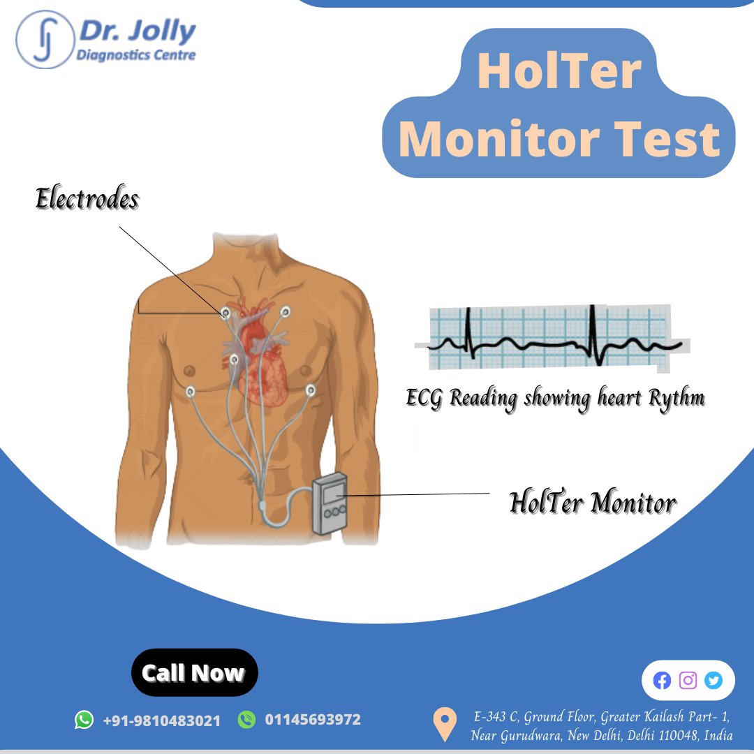 diagnostics_dr's tweet photo. Dr Jolly Diagnostics - A Holter monitor is a tiny, wearable device that records the beat of the heart.
https://t.co/HOn25LnCTO
Call Now: π€ π²+91-9810483021 βοΈ 01145693972
#cardiologist #Holtermonitor #ECG #EKGTest #Drjolly #cardiology #heart #medical #cardiologia #doctor https://t.co/R9Em2xtcPj