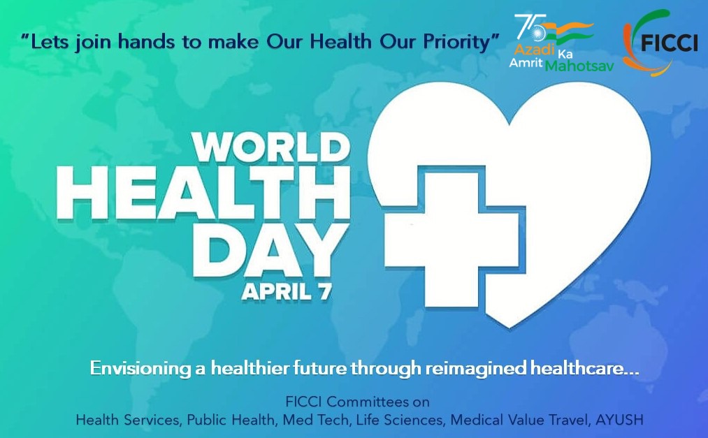 ficci_india's tweet photo. Let's join hands to make Our Health Our Priority on this #WorldHealthDay.

#HealthForAll #HealthierTomorrow #AyushmanBharat #SwasthBharat https://t.co/G1p9SperUJ