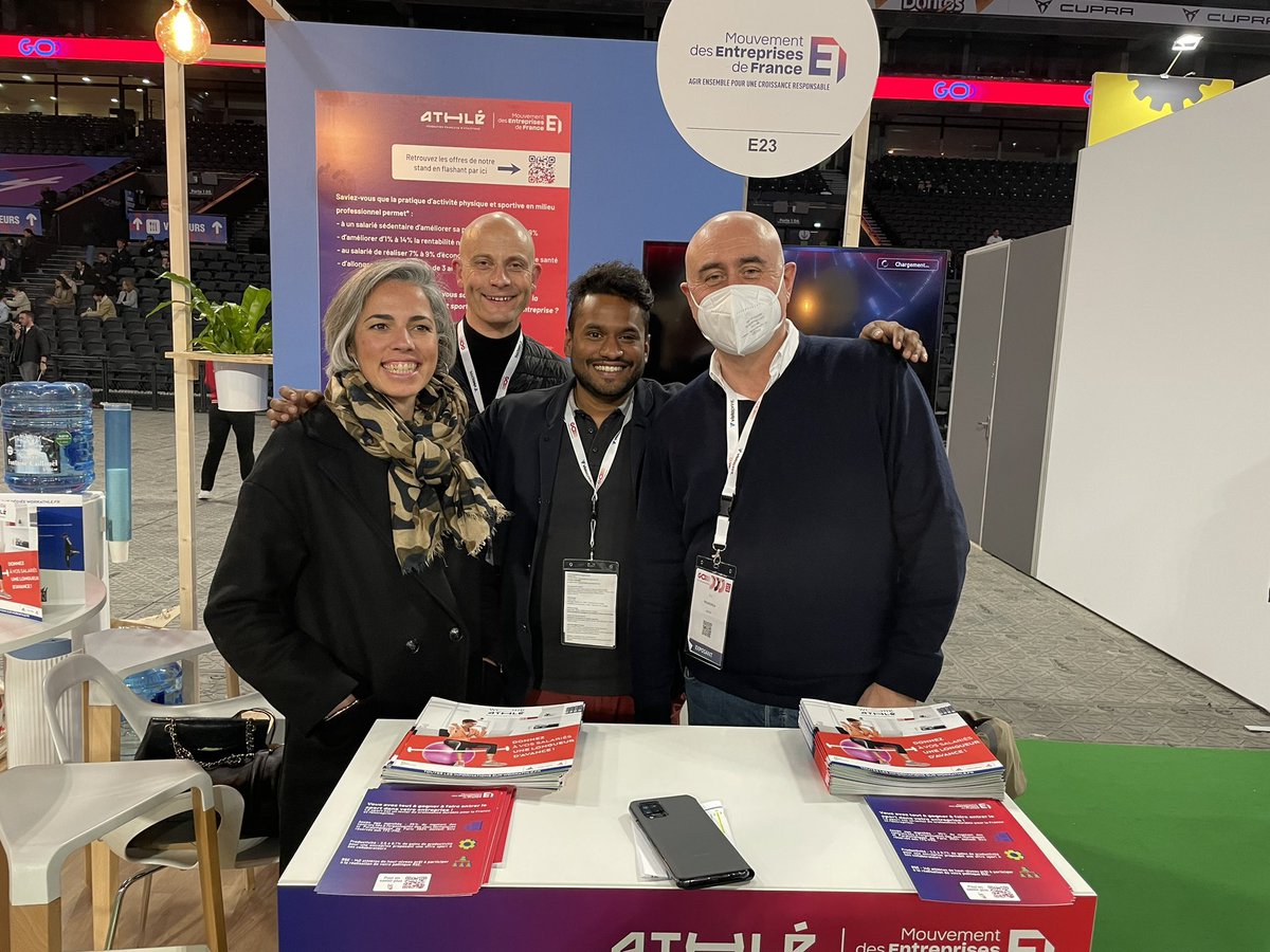 🚨l’équipe de choc 💪 l’équipe de choc vous attend <a href="/GoEntrepreneurs/">GO Entrepreneurs</a> avec la <a href="/FFAthletisme/">FFAthlétisme</a> 🏃pour parler sport en entreprise, de l’offre WorkAthle 🏋️‍♀️ #sportsanté #sportenenentreprise #QVT #QVD #JaimeMonTravail <a href="/MEDEFsport/">MEDEF Sport</a> <a href="/dcarlach/">Dominique Carlac'h</a> <a href="/thib_deschamps/">Thibault DESCHAMPS🏃🏿‍♀️🏃🏻‍♂️</a> <a href="/cmicouin/">Céline Micouin</a> <a href="/medef/">Mouvement des Entreprises de France</a>