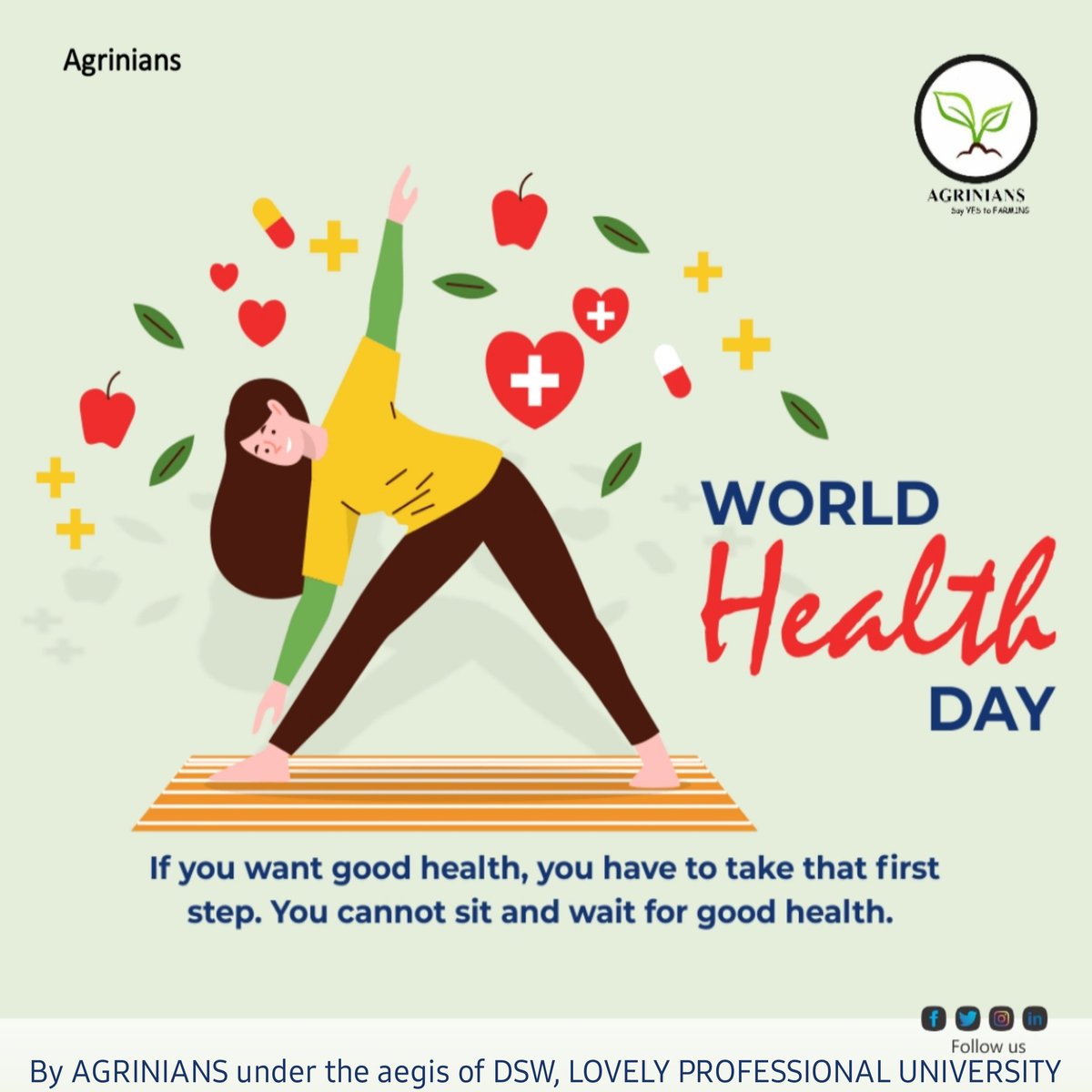 agrinianslpu's tweet photo. The First World Health Assembly decided to celebrate World Health Day on April 7 of each year from 1950.
It is held to mark WHO's founding
#worldhealthday #worldhealthorganization #health 
#lpuuniversity #agrinians #sayyestofarming https://t.co/4HYEtUQNQb