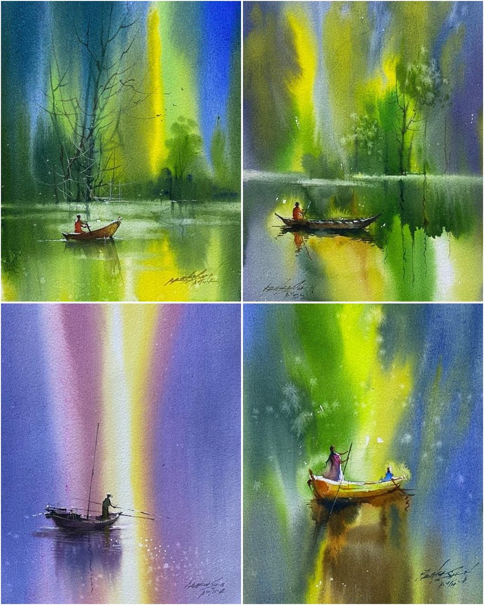 To the spirit of light’’ Watercolor on paper by Prakashan Puthur ⁦<a href="/PuthurPrakashan/">Prakashan Puthur</a>⁩