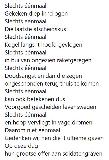 Aquilah76's tweet photo. Slechts éénmaal... 💔

#remember #07april #Veteransday https://t.co/73oDLl4uje
