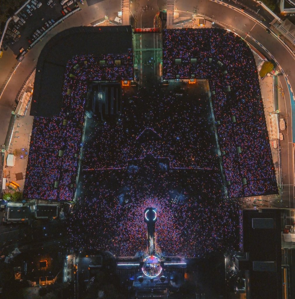 Coldplay Concert Venue with Crowd - 2022