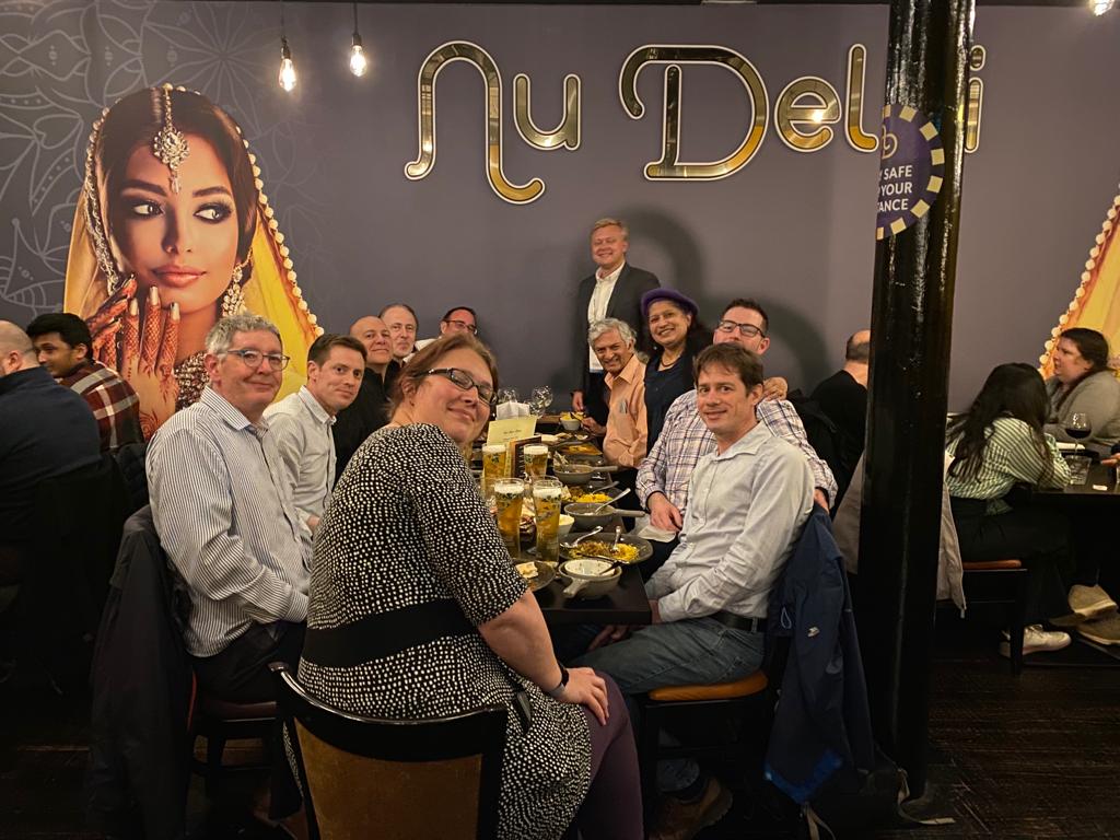 Dinner in Belfast after the “Multiomics data integration, health and society” session at #Microbio22.