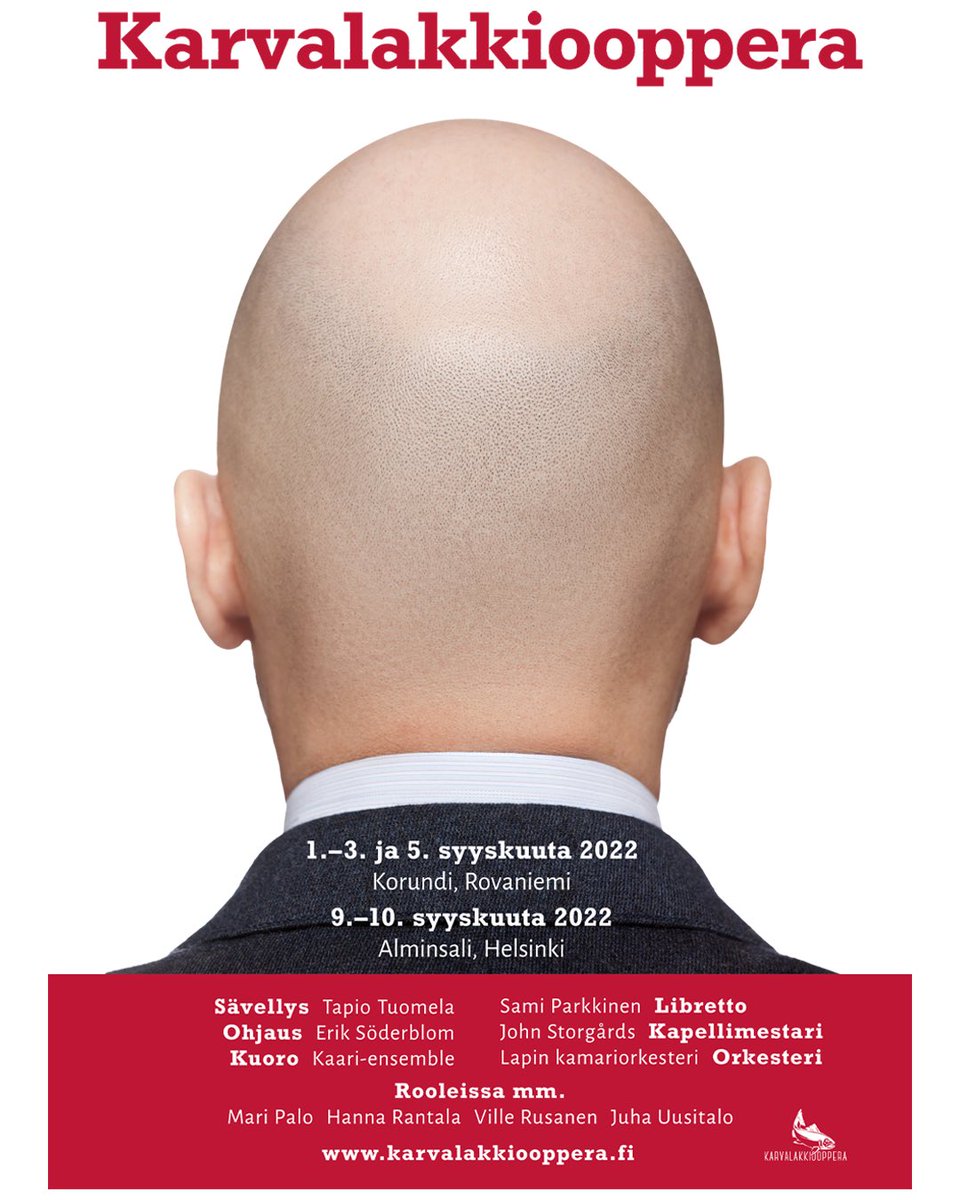 Karvalakkioopperan lipunmyynti on avattu!

Lippukauppoihin näiden profiilien kautta:

Rovaniemi, @KorundiHouse 
Helsinki, @oopperabaletti 

Lisätietoja: karvalakkiooppera@gmail.com
#karvalakkiooppera #ooppera #kulttuuritalokorundi #rovaniemi #lappi #helsinki #kansallisooppera