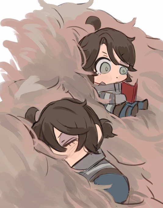 I wanna sink into the mysterious floof and disappear 💤 