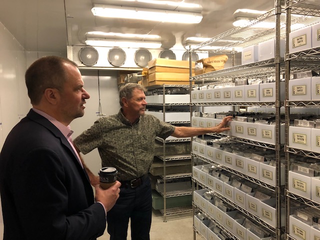 eakhunov's tweet image. Was great to have Dan Voytas visiting Wheat Genetics Resource Center k-state.edu/wgrc/ Thanks for a great discussion about the role of gene editing in crop improvement!