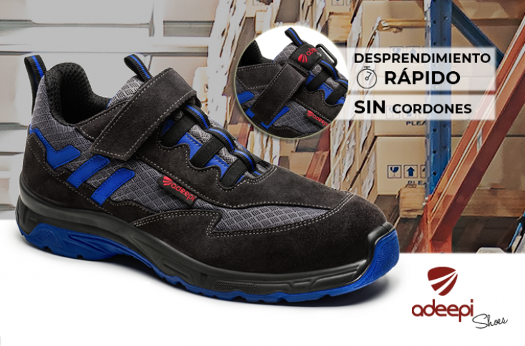 EchebarriaSumin's tweet photo. Adeepi presenta Marte, su nuevo modelo de calzado de seguridad sin cordones. Norma: EN ISO 20345:2011

Plantilla Memory Foam, con adaptación viscolástica a los contornos del pie. 

Confección en nylon sin ningún componente metálico.
#proteccionlaboral #calzadoseguridad #adeepi https://t.co/Ddd0D6CUh2