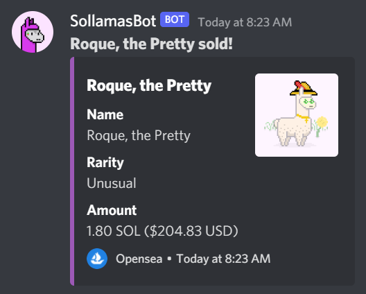 Sollamas Sales Bot tweet media