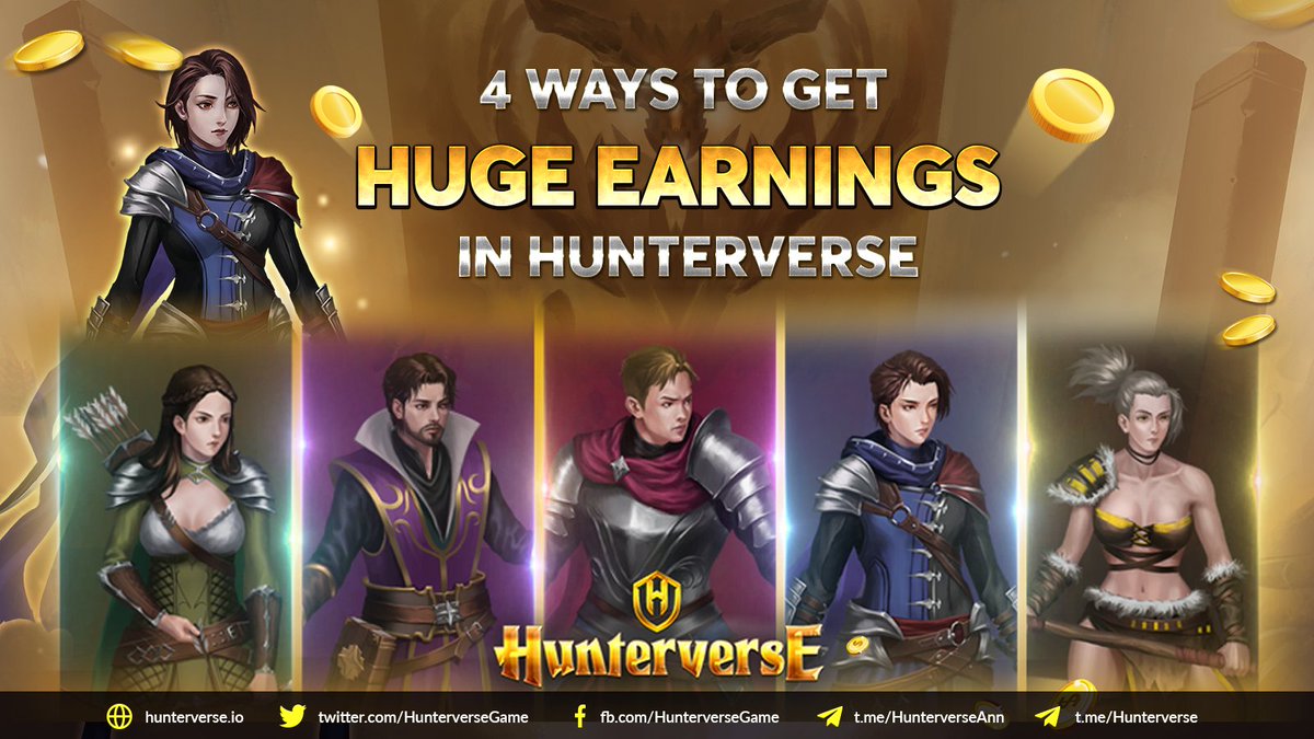 𝐆𝐞𝐭𝐭𝐢𝐧𝐠 𝐦𝐨𝐫𝐞 𝐩𝐫𝐨𝐟𝐢𝐭𝐚𝐛𝐥𝐞 𝐰𝐢𝐭𝐡 #𝐇𝐮𝐧𝐭𝐞𝐫𝐯𝐞𝐫𝐬𝐞 𝐍𝐅𝐓 🤑☑️ Sell it on NFT Marketplace
☑️ Bring NFTs into game
☑️ Buy NFT items to upgrade the Hunter's power
☑️ Conquer each world to get more valuable rewards