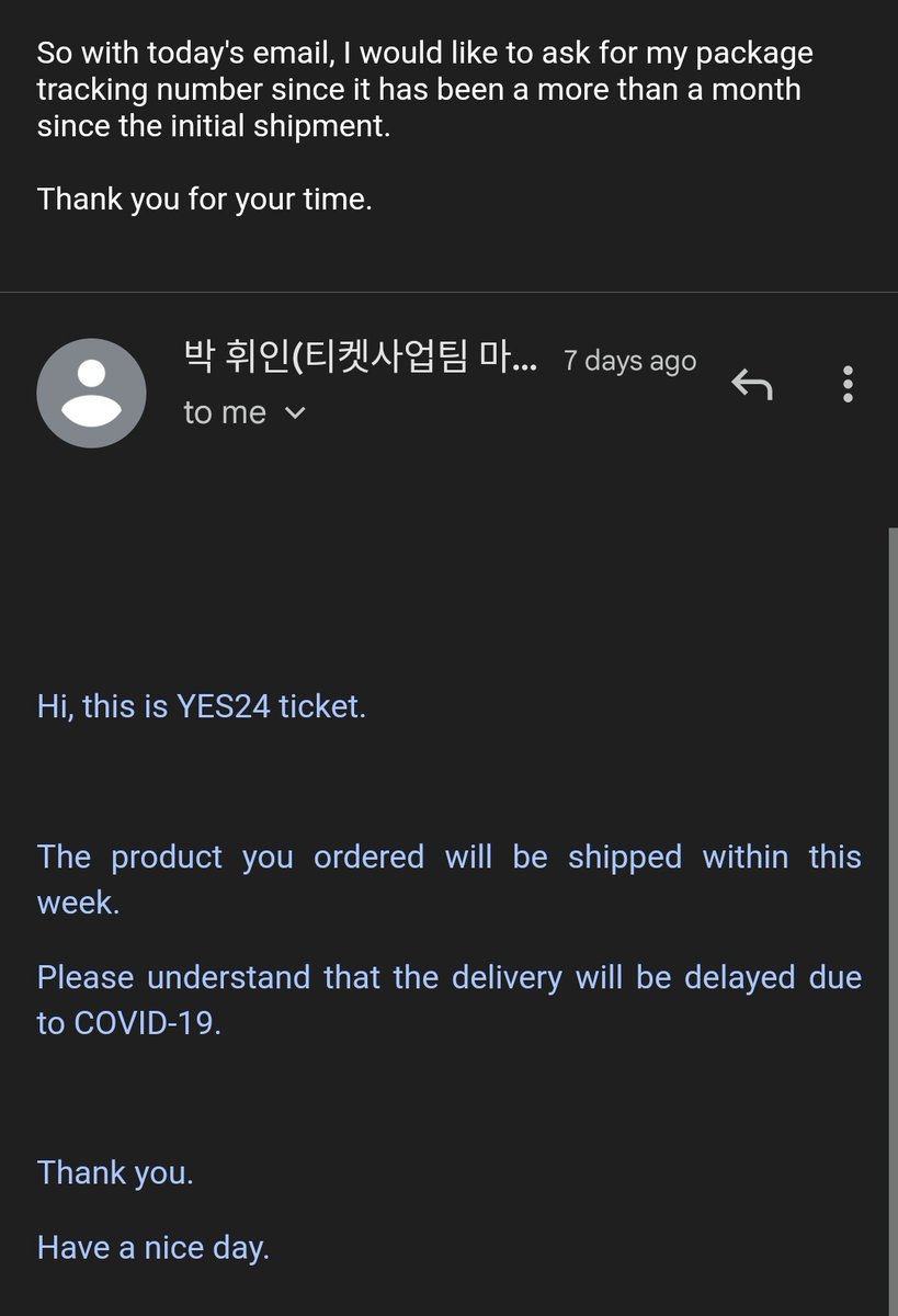 ini udah 2 kali email iya24 😃😃😃😃😃😃 DELIVERY CAN BE DELAYED I KNOW BUT UHHHH WHERE IS THE TRACKING NUMBER GOD DAMNIT YOU