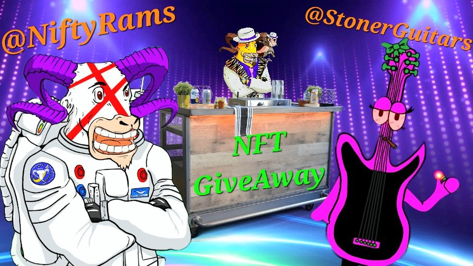 BingeOnCardano (@cardanoon) on Twitter photo 🔥🚨 #NFTGiveaway 🚨🔥
Hosted By: #GiveAwayKing
🎁1x <a href="/NiftyRams/">NiftyRams 🧬🧪🐏</a> NFT
🎁1x <a href="/StonerGuitars_/">Stoner Guitars 😶🌫️✌️🎸</a> NFT
🏆2 Winners🏆
✅️ Follow All👇💯
<a href="/CardanoOn/">BingeOnCardano</a>
<a href="/NiftyRams/">NiftyRams 🧬🧪🐏</a>
<a href="/StonerGuitars_/">Stoner Guitars 😶🌫️✌️🎸</a>
✅️ ❤ + RT + Tag 5 Friends
✅️ Comment #BingeTheLegend
#NFT #NFTshill #NFTs #NFTGiveaways
⏳️48 Hrs⏳️ 🔥🚨 #NFTGiveaway 🚨🔥
Hosted By: #GiveAwayKing
🎁1x <a href="/NiftyRams/">NiftyRams 🧬🧪🐏</a> NFT
🎁1x <a href="/StonerGuitars_/">Stoner Guitars 😶🌫️✌️🎸</a> NFT
🏆2 Winners🏆
✅️ Follow All👇💯
<a href="/CardanoOn/">BingeOnCardano</a>
<a href="/NiftyRams/">NiftyRams 🧬🧪🐏</a>
<a href="/StonerGuitars_/">Stoner Guitars 😶🌫️✌️🎸</a>
✅️ ❤ + RT + Tag 5 Friends
✅️ Comment #BingeTheLegend
#NFT #NFTshill #NFTs #NFTGiveaways
⏳️48 Hrs⏳️