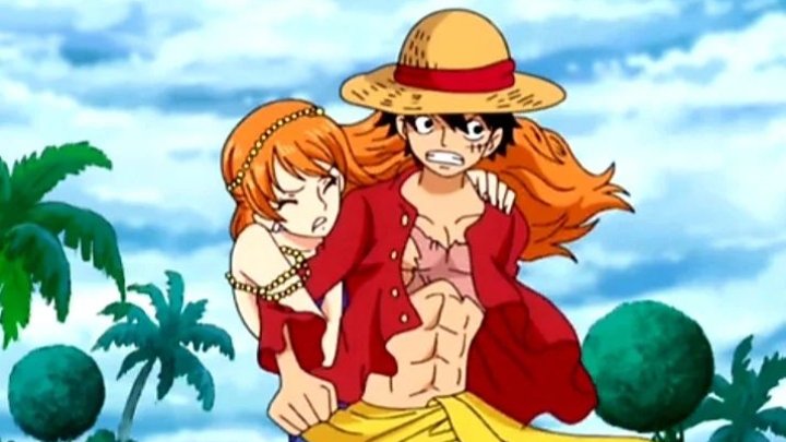 X 上的daily lunami 👒🍊：「just luffy taking care of nami when she