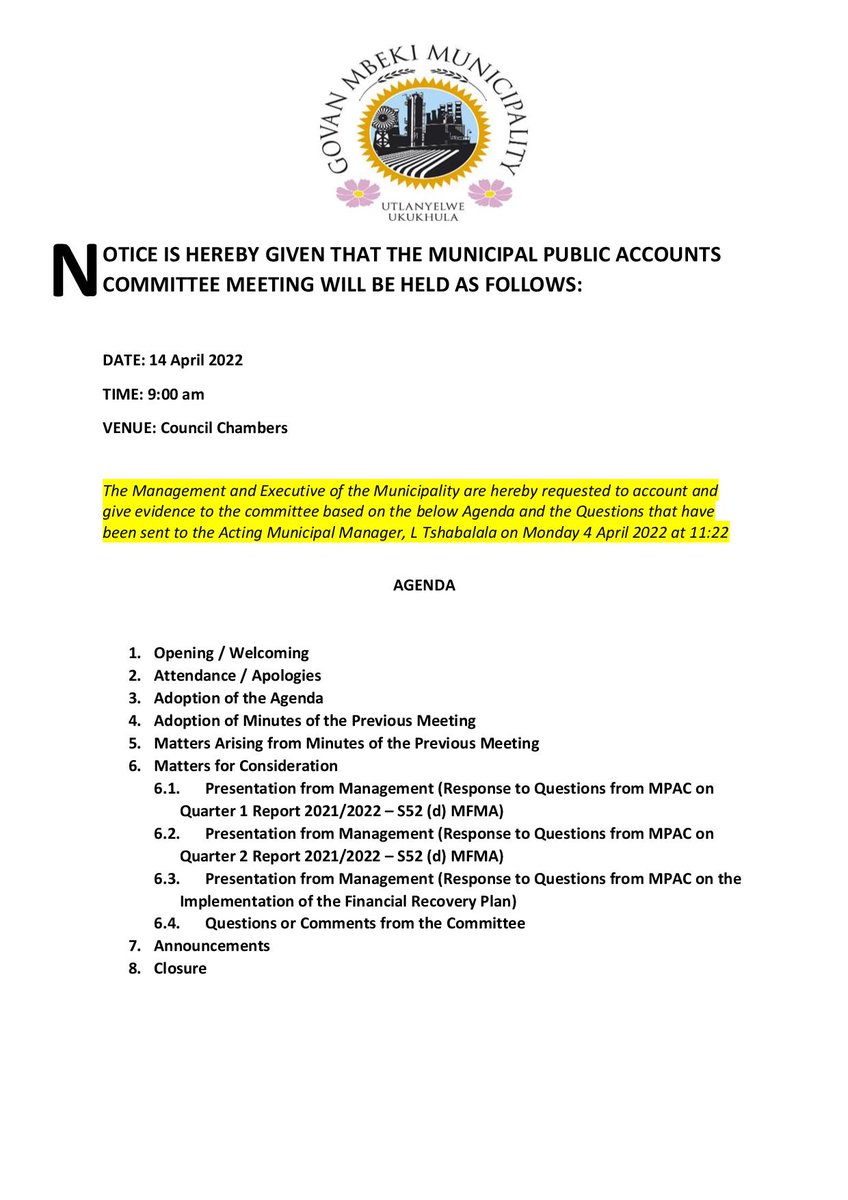 GOVAN MBEKI MUNICIPALITY tweet media