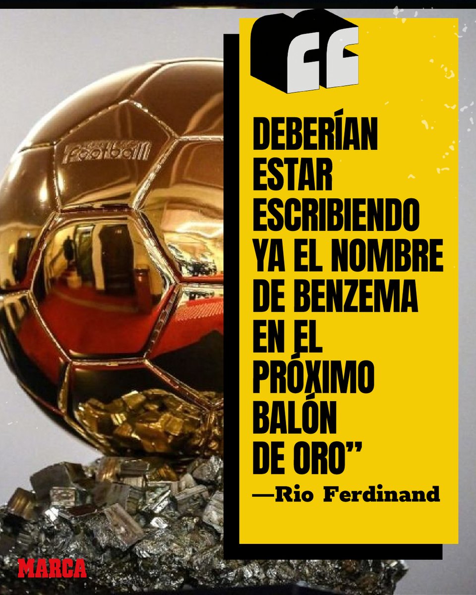 marca's tweet image. ⚽👑 ¡Marchando un Balón de Oro! 😉 ¿Estás de acuerdo con Ferdinand?