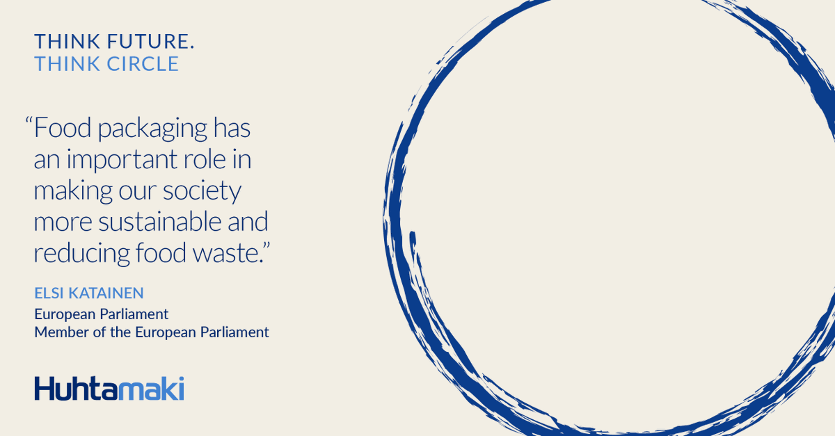 HuhtamakiGroup's tweet photo. We have a lot of unused potential in recyclable and wood-based packaging. Elsi Katainen, Member of the European Parliament, discusses food packaging as an important asset in making EU’s food system safer and greener.
Read the #ThinkCircle article: https://t.co/BVIqxQZvfP https://t.co/NXDvtj2IcV