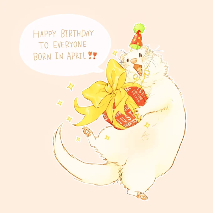 🎂🎈Happy Birthday to everyone born in April ✨✨🎈🎂

🐹My favorite food for you❣️🍔✨✨✨
Hope you have an amazing year ahead❣️

4月生まれのみなさんお誕生日おめでとうございます🎂🎈 ✨✨✨
🐹ボクの大好きなハンバーガーをあげるでち🍔❣️❣️✨
良い一年になりますように🌸✨✨ 