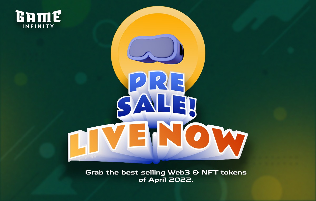GameinfinityBG's tweet photo. GameInfinity presale is live and set to end soon! time to celebrate the 2022 April with a full moon 🚀

#Web3Gaming #NFT For All

Token: $GAMEIN
Supply: 270m
Network: #BSC
Sale price: 1 BNB = 80,000
Listing Price: 1 BNB = 30,000

#Pancakeswap May 2nd
🌐https://t.co/vPioi9VOkL https://t.co/fDGfPJrYEI