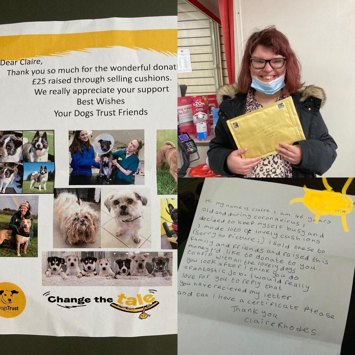 During Lockdown, Claire decided to use all her old and unwanted materials to create patchwork cushions. Wanting to raise money for the Dogs Trust, Claire sold these cushions to friends and family and raised £25! 

Well done Claire! 

🤩🤩🤩

#ProudToBeAMillie #MillenniumSupport