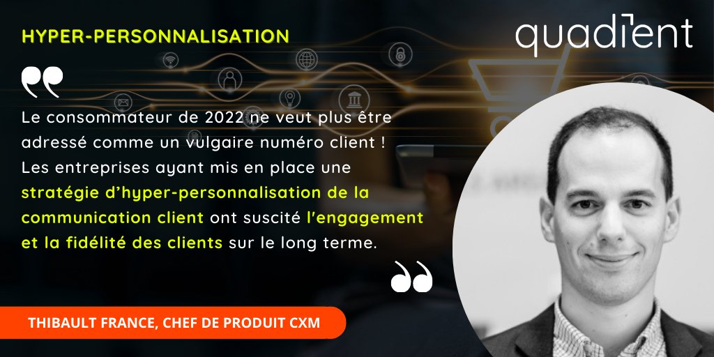Quadient_FR's tweet image. 📈  La #personnalisation des contacts avec ses clients est plus importante que jamais, avec la montée en puissance des comportements numériques.

✅  C&apos;est un atout efficace pour une meilleure rétention et une meilleure fidélisation des clients.

#CommunicationClient