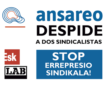 ESKsindikatua's tweet photo. ESK eta LAB sindikatuek #Ansareo enpresan hauteskunde sindikalak antolatzeagatik bi sindikalisten kaleratzeen kontra mobilizatu gara
▶ https://t.co/h5nARZMNui
#AnsareoBorrokan @AnsareoGrupo @LABsindikatua https://t.co/xIqNoMKpjG