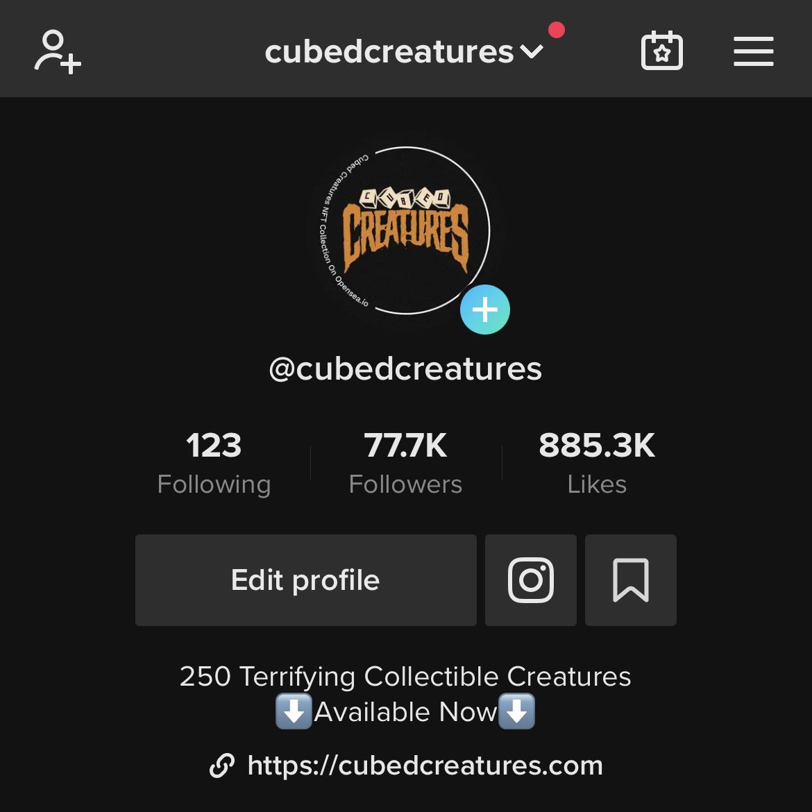 CubedCreatures's tweet image. Lucky follower number 77,700.
#cubedcreatures #horrornft