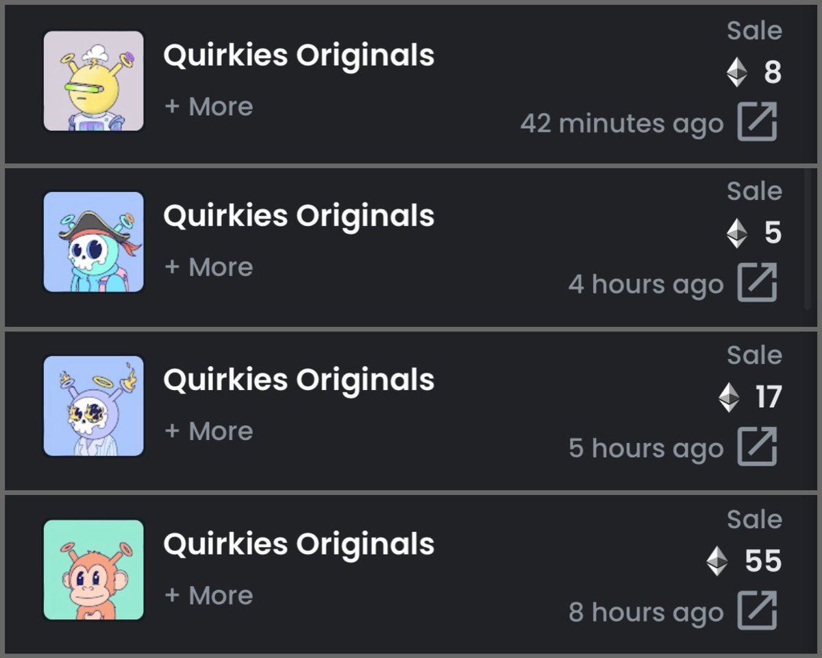 CalmDev7's tweet image. @quirkiesnft overnight (GMT) sales include another 50e+ sale! also, I said it yesterday &amp;amp; I’ll say it agin today, #GreenVision floor is heading in the same direction as the #PinkVision floor 🚀🚀