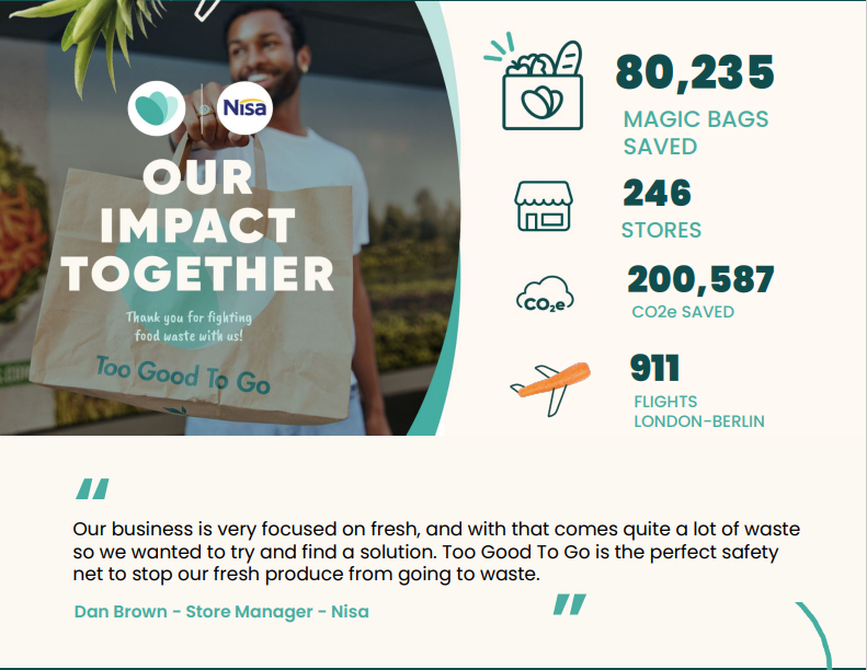 #WeSayNisa proud to be supporting @TooGoodToGo_UK a great testimonial from <a href="/DanJBrown_/">Dan Brown</a> thanks to @Nisa_IanB for your leadership of this initiative with the wider <a href="/NisaRetail/">Nisa Retail</a> team